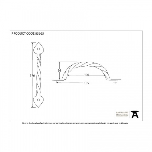 Twist Pull Handle - Beeswax